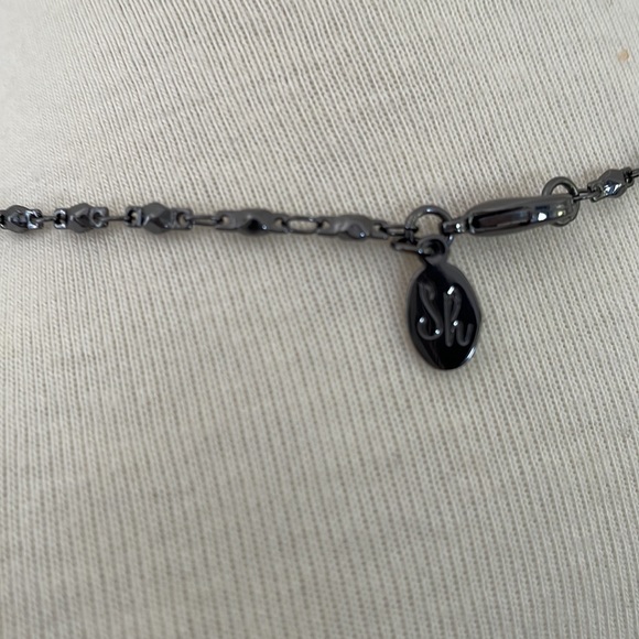 Dark Grey Key Pendant With Cut Beads Chain Necklace from South Hill Designs - Picture 5 of 6